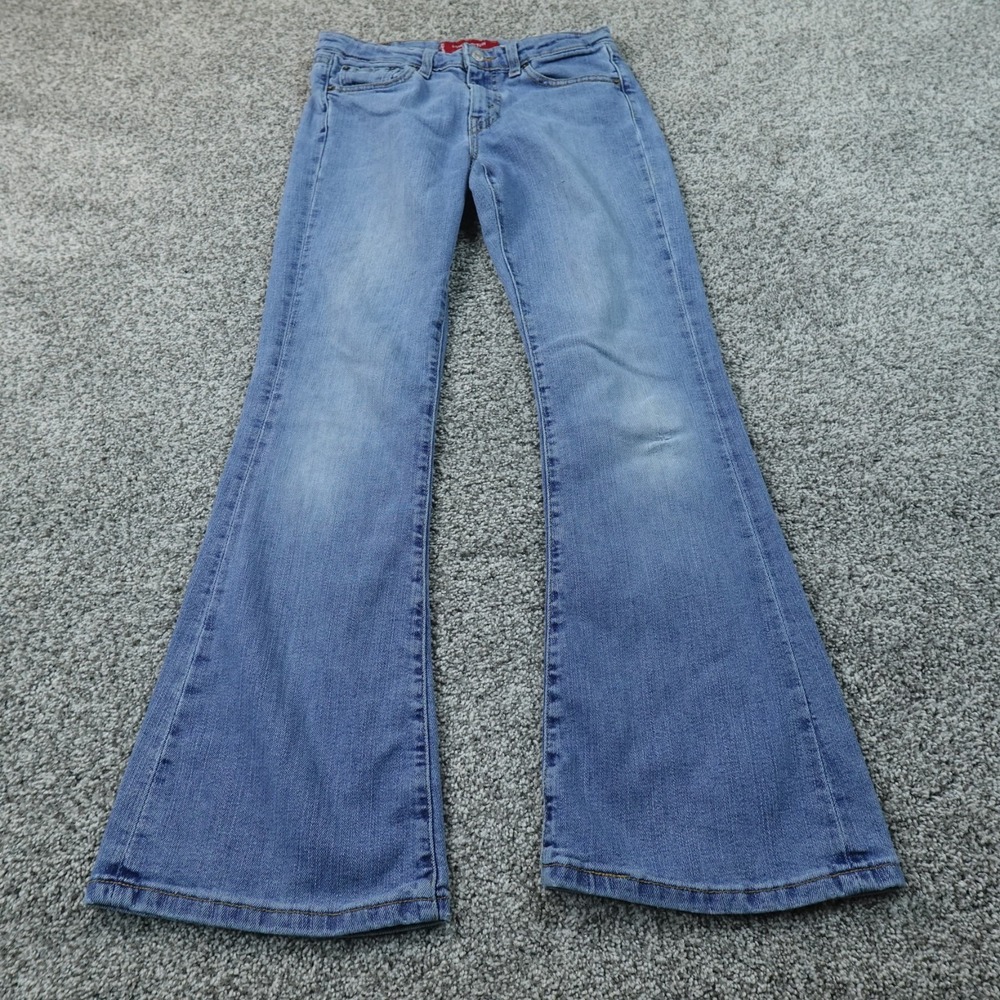 VTG Levis Jeans Womens 7 Light Blue Denim Pants 519 Low Flare Stretch Y2K 00s